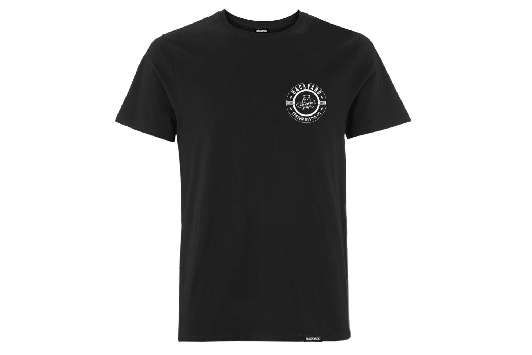 Backyard Design T Shirt Circle Logo Schwarz Black Front BYD Clothing Motocross MX Tee